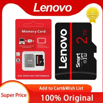 Смарт Карта Lenovo Class10 2 TB 128 GB, 512 GB И 1 TB 256 GB Високоскоростна Карта Micro SD TF 2 TB Памет SD Карта Реалния Капацитет За Телефон/PC