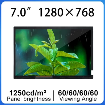 7,0-Инчов LCD панел с резолюция 1280X768 HSD070JWW1-A20 УДОБНИ FHD LCD екран LVDS SPI 60 Контакти спк стартира строителни За Вграден дисплей