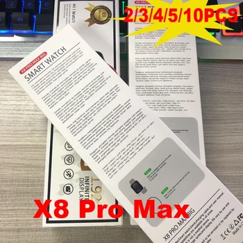 Оригинални умни часовници за жени X8 Pro Max Безжична зареждане на БТ Предизвикателство за Наблюдение на съня на Съобщения Спортни умни часовници за мъже за IOS и Android