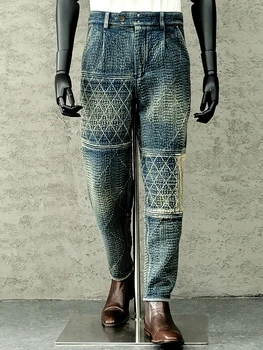 Ежедневни панталони в стил ретро стил Амекадзи, малки Крачета, Стари панталони от японската пране за мъже